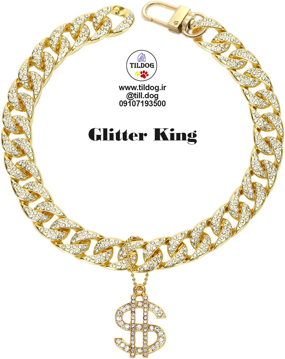 قلاده لوکس گربه / سگ برند Glitter King  کد ST390