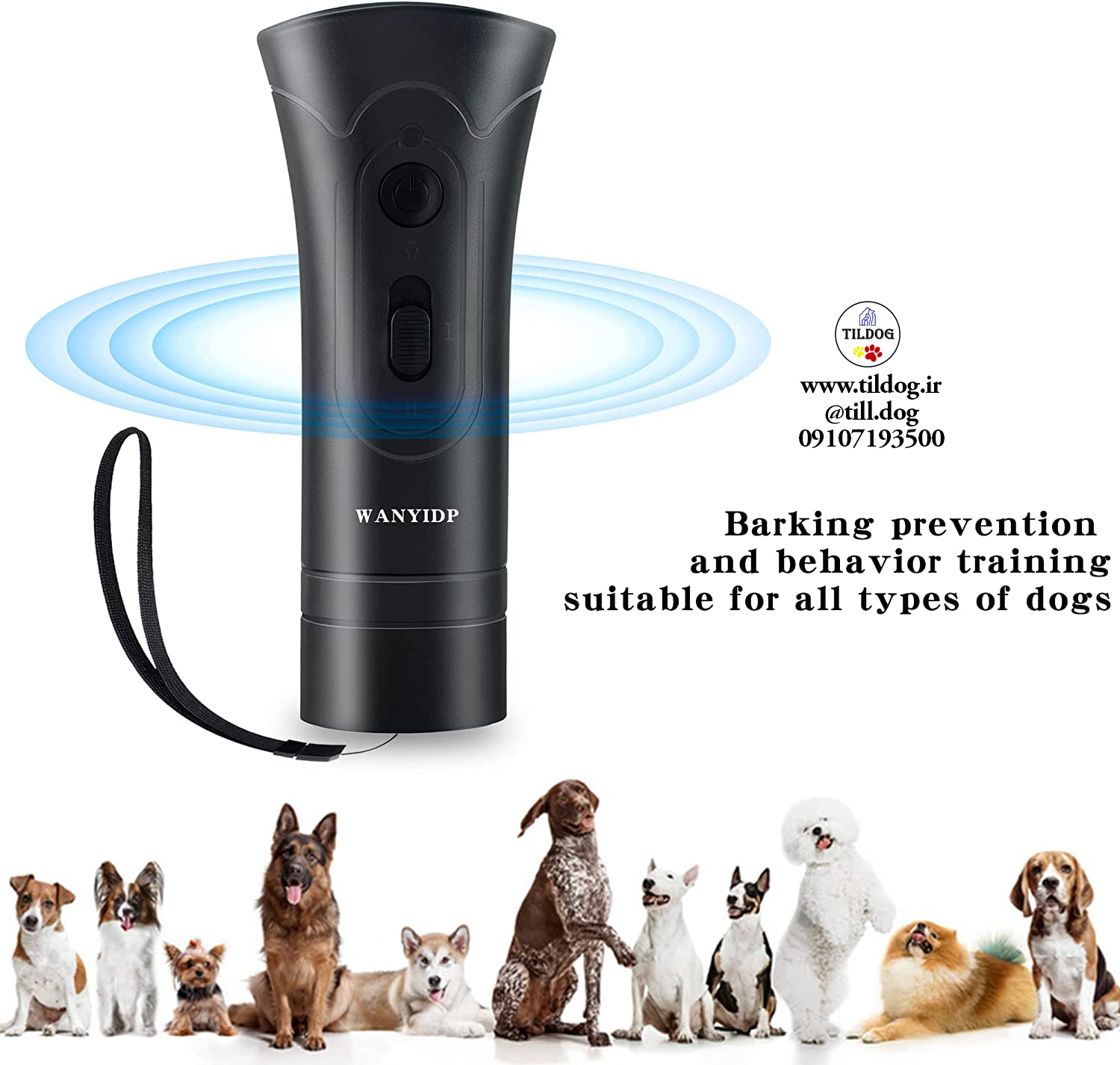 دستگاه بازدارنده ضد پارس Wanyi راه حلی ایمن و موثر برای آموزش سگ و دستگاه های کنترل پارس سگ ارائه می دهد.