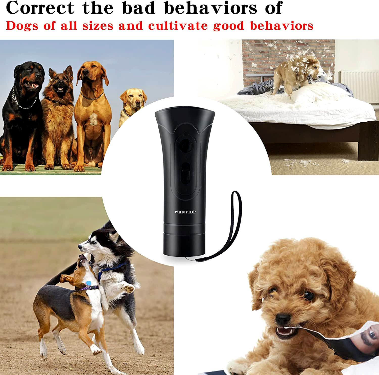 دستگاه ضد پارس دارای برد کنترلی 17 فوتی است و دستگاه پارس سگ ما دستی است، بنابراین می توانید از آن برای آموزش سگ خود در هر مکانی استفاده کنید: در خانه، پارک، در ماشین خود.