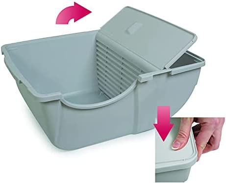 توالت گربه ، جعبه زباله خود تمیز شونده گربه ( نیم اتوماتیک ) برند : Omega Paw کد : X500