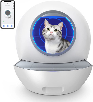 توالت گربه خود تمیز شونده،برند Kungfupet کد X700 ، یک جعبه بستر خودکار گربه با  برنامه کنترل  هوشمند برای حفاظت ایمنی چند گربه، دارای ویژگی حذف بو