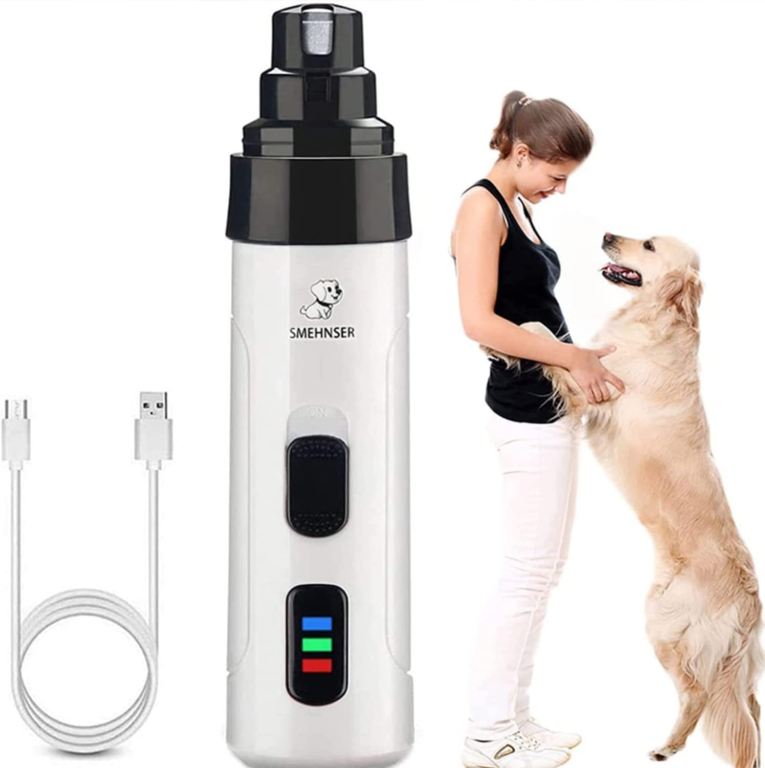 سوهان ناخن برقی سگ Beauenty - 2 سرعته شارژر USB ناخن اصلاح کننده ناخن حیوانات خانگی بدون درد