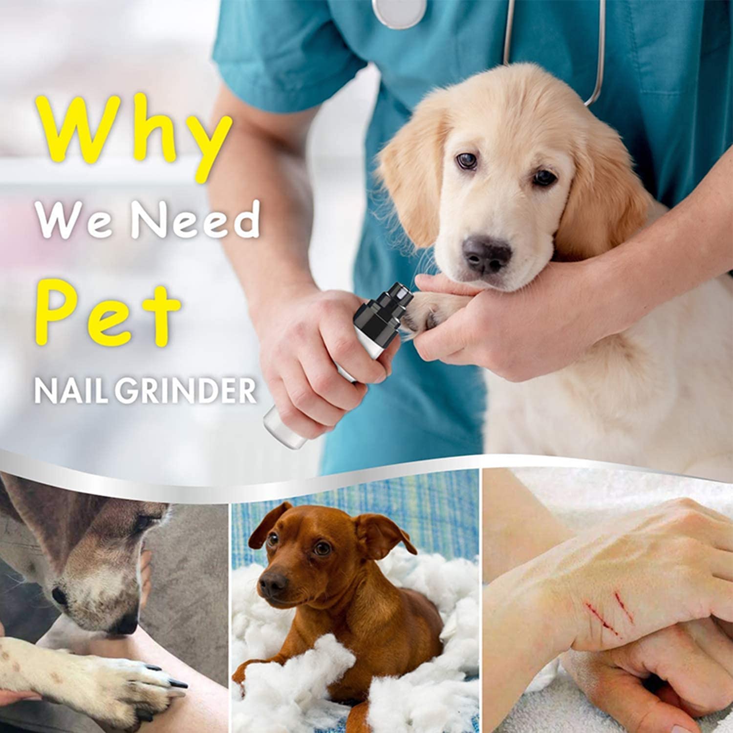 آسیاب ناخن سگ ایمن تر است و خطر کوتاه شدن بیش از حد پنجه ها یا آسیب دیدن حیوانات خانگی را کاهش می دهد.