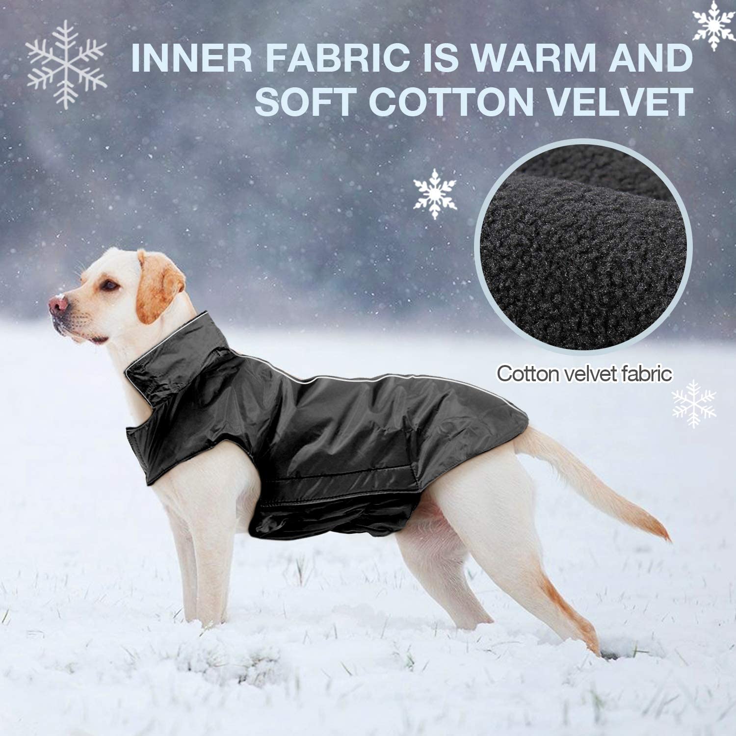  قابلیت تنظیم نوار چسب ارتقا یافته روی این کت وجود دارد که به سگ شما کمک می‌کند تا به راحتی بپوشد یا بپوشد