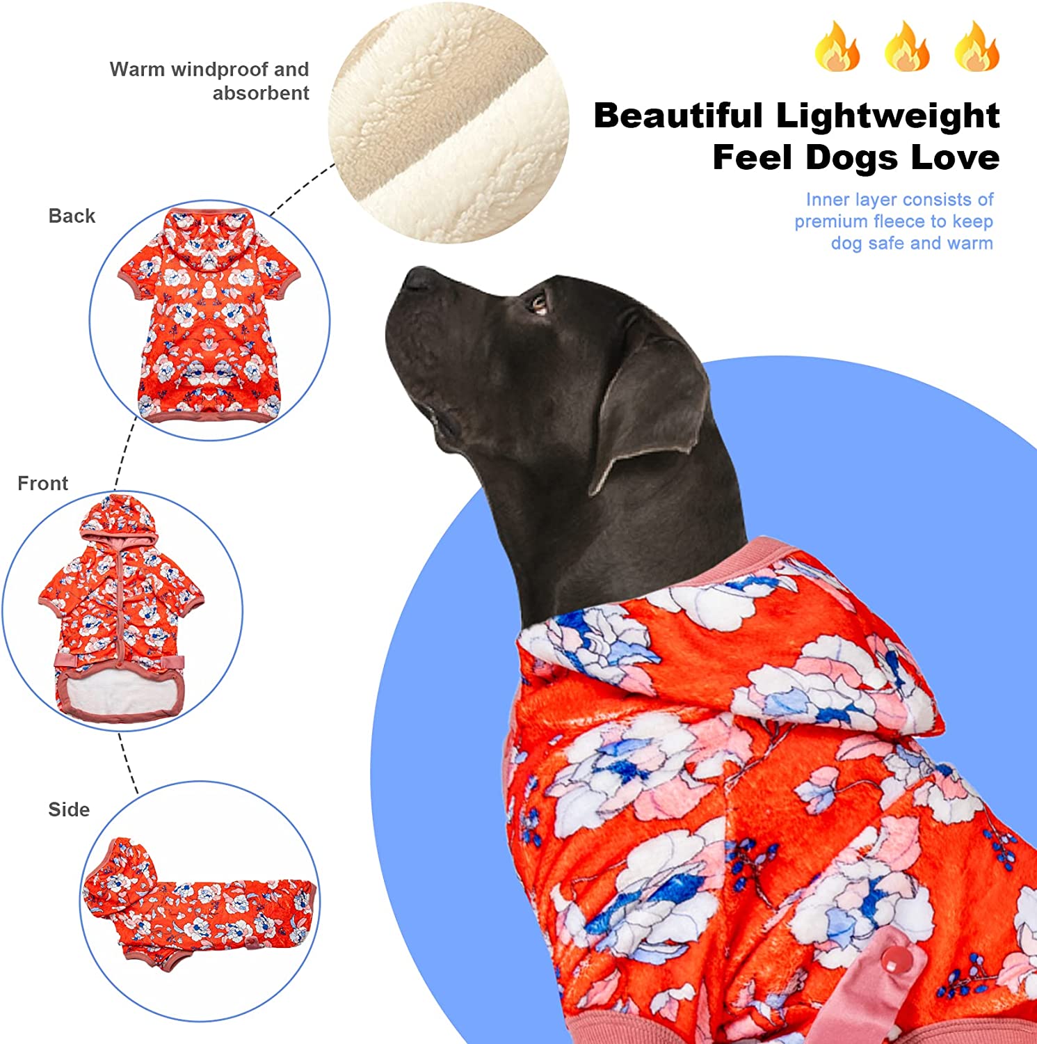 لباس های حیوان خانگی Lovinpet برای سگ های پیتبول / دوبرمن / هاسکی / لابرادور / گلدن رتریور / روتوایلر / ژرمن شپرد / آکیتا و غیره و سایر سگ های بزرگ طراحی شده است.
