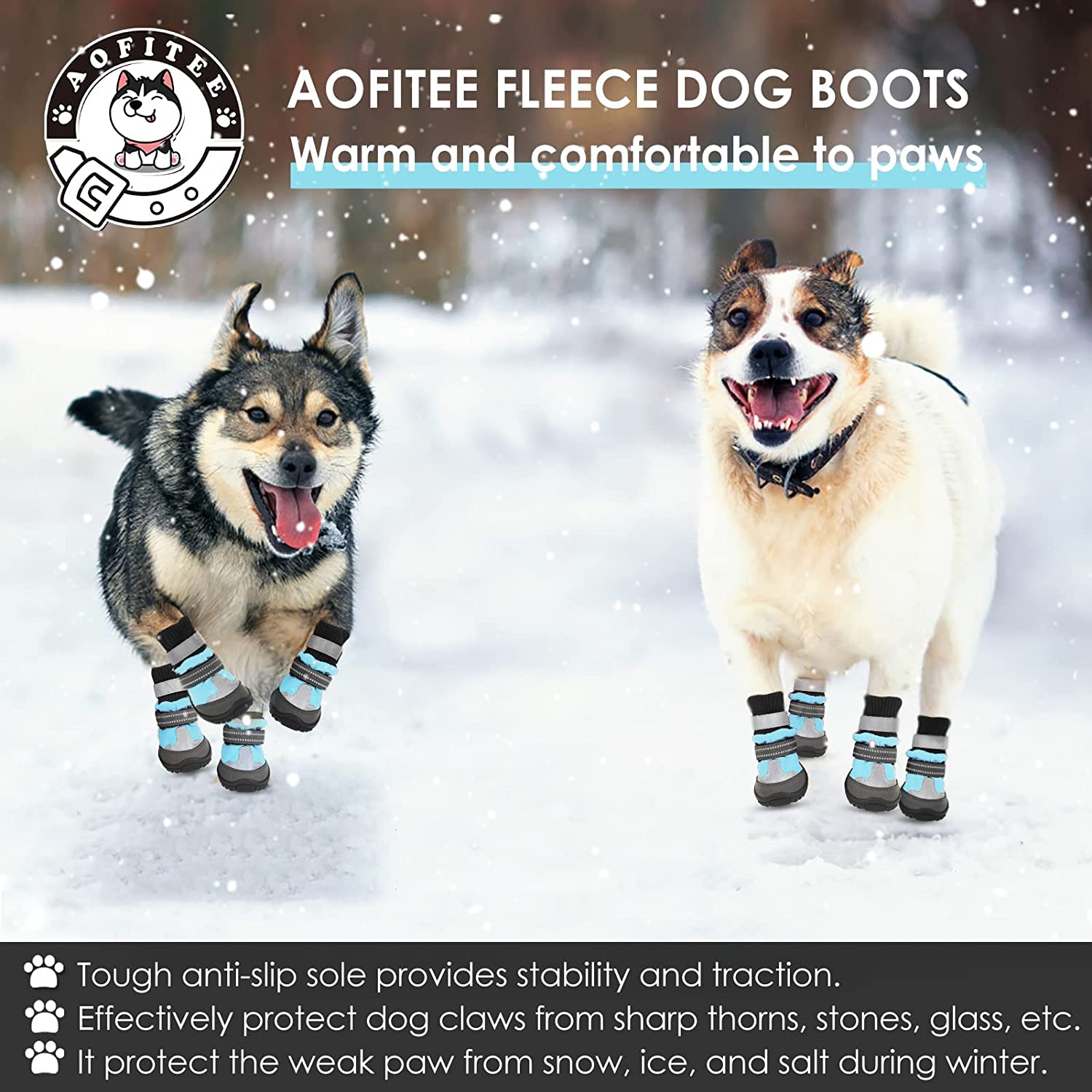 دوخت عالی، طراحی انعکاسی نقره ای و ترکیب رنگ کفش های سگ به گونه ای طراحی شده اند که سگ شما را در هنگام پیاده روی، دویدن و پیاده روی در فضای باز زیباتر و شیک تر نشان دهد!