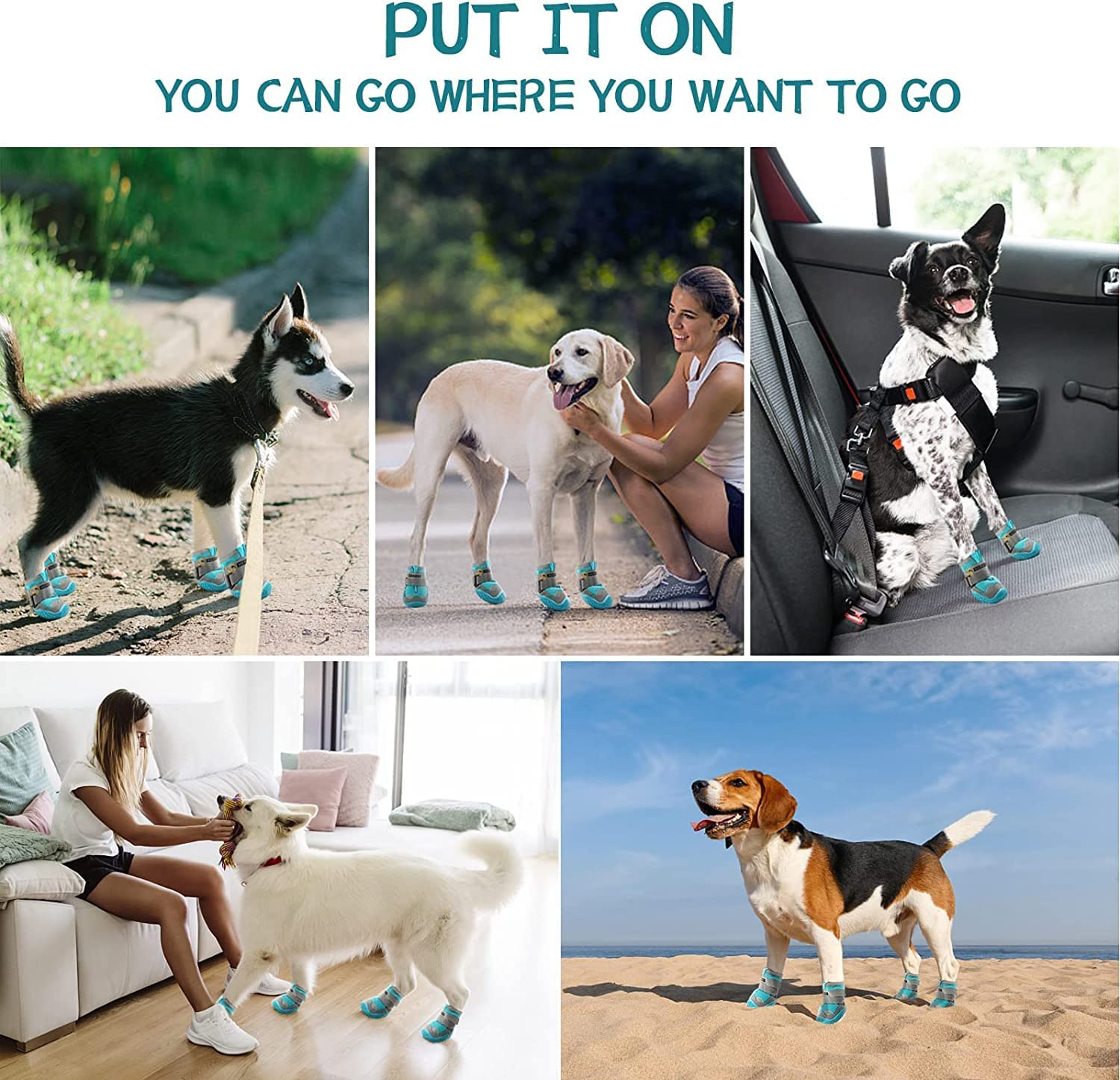 پوشیدن/خاموش کردن آسان، کفش‌های سگ Hcpet با بند بازتابی 6 میلیونی محکم بسته می‌شوند، که دید را افزایش می‌دهد و به سگ خانگی شما کمک می‌کند در شب با خیال راحت راه برود.