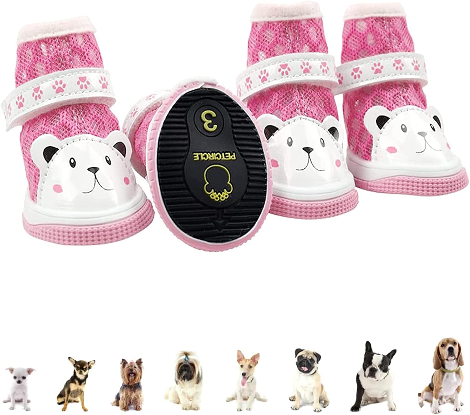 کفش های مشبک تنفسی سگ ( قابل تنظیم کفی ضد لغزش و ضد آب ) برند : CISSIYOG کد: K 807