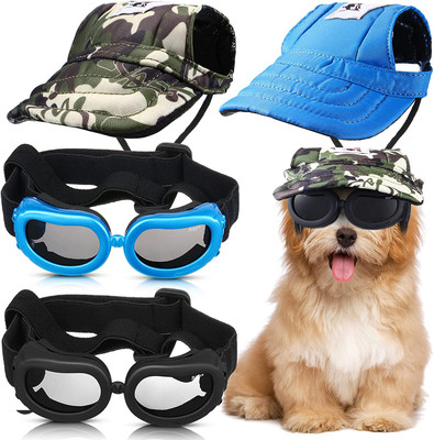 عینک و کلاه سگ ، ضد آب ، ضد باد با بند قابل تنظیم برند: Frienda کد :  M 430