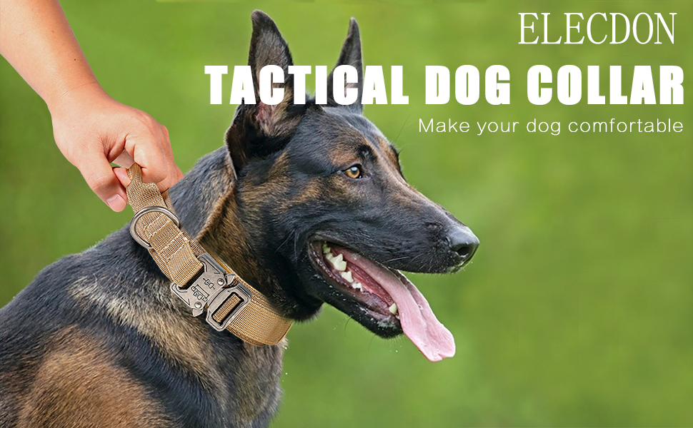  قلاده سگ تاکتیکی از پارچه نایلونی تقویت شده 1000D و سگک فلزی قوی ساخته شده است که بسیار بادوام و مقاوم در برابر سایش است و توسط طرفداران تجهیزات نظامی و پلیس توصیه می شود.
