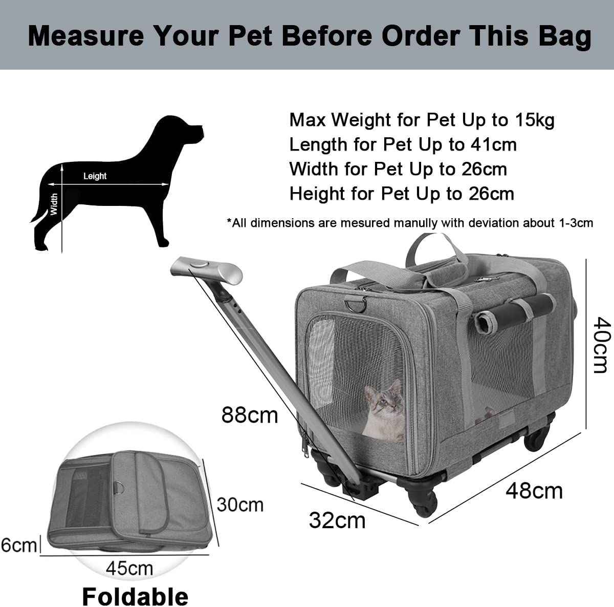کیف حیوان خانگی جدید ما نه تنها یک کیف چرخ دستی گربه بلکه یک کیف دستی/یک کیف شانه برای حیوانات کوچک است