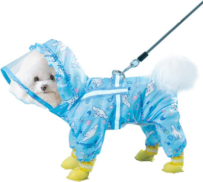 بارانی ضد آب با کلاه سگ ، ضد آب با نوار بازتابنده شب، لباس پانچو برند: Mitili کد :  PS 557