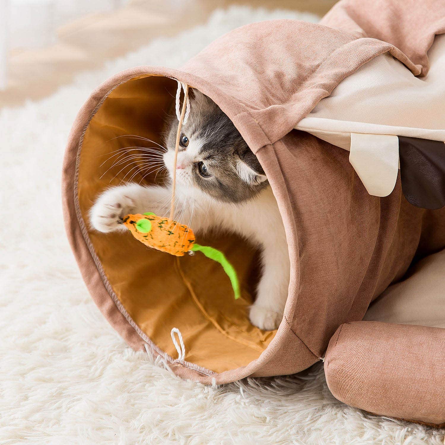  تونل های گربه هیپیپت به نوزادان پشمالو شما فضایی دنج برای بازی و استراحت می دهد