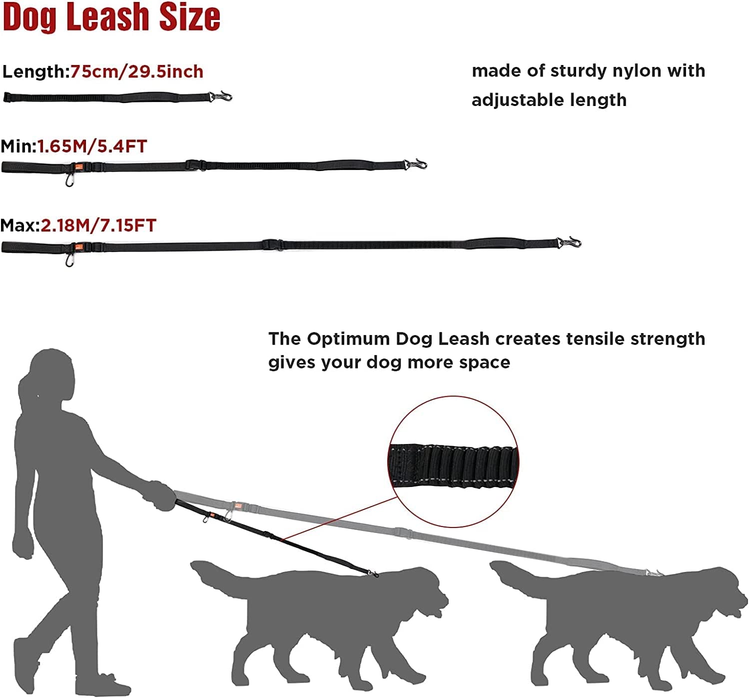  بند سگ چند منظوره 6 در 1، که به عنوان بند استاندارد برای پیاده روی استفاده می شود