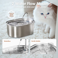 آبخوری گربه استیل ضد زنگ ، آبنمای 3،2 لیتری  برند : Angju  کد : F 123