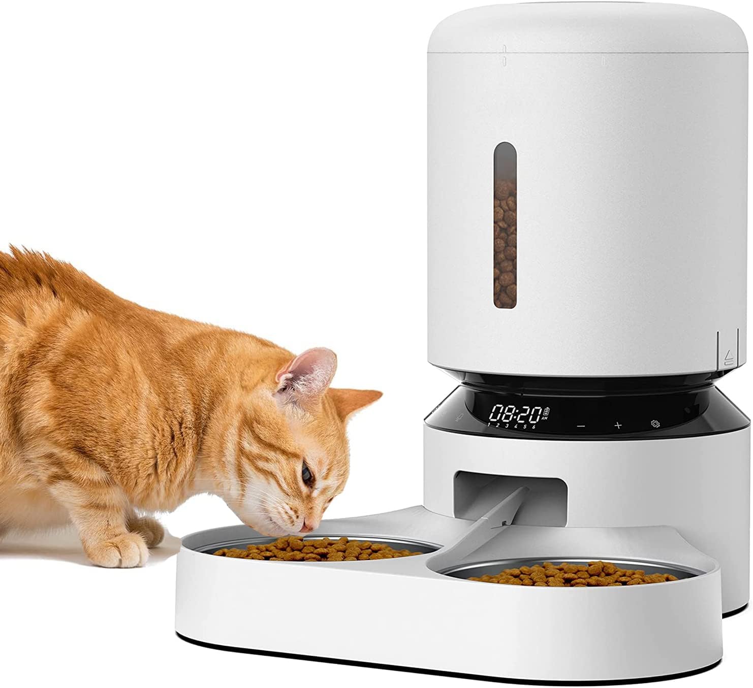 غذاخوری اتوماتیک ، ( تک کاسه و دوکاسه ) گربه ، همراه با یک تقسیم کننده غذا قابل تنظیم برند: Hcosmy  کد : E 230
