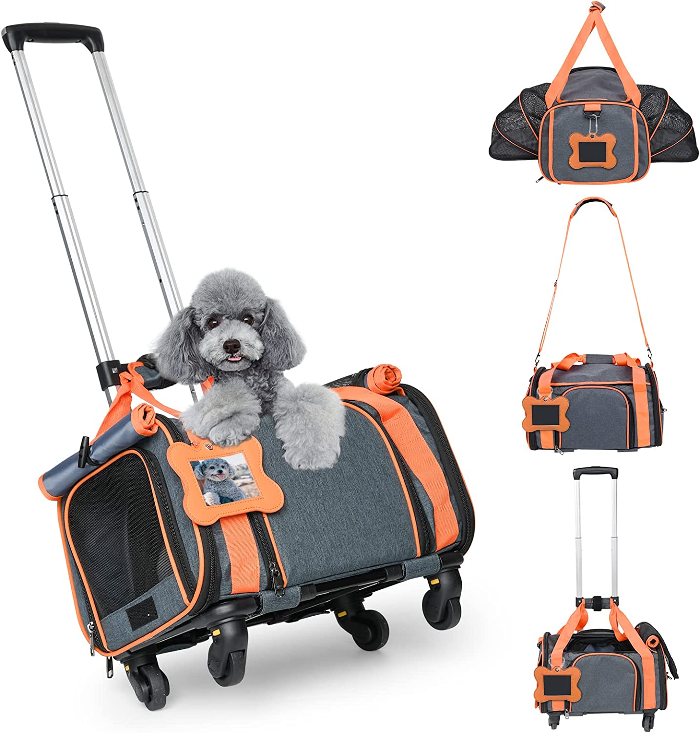 کیف ، کالسکه مسافرتی سگ ، گربه  ، کریر حمل حیوانات خانگی (مورد تایید شرکتهای هواپیمایی )برند: LOOBANI  کد : KT 1010