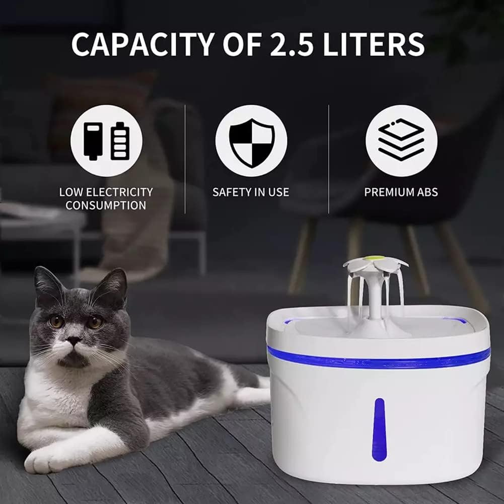 آبخوری خودکار 2.5 لیتری برای حیوانات خانگی با 3 حالت جریان آب برند: HOBERION  کد : F 133