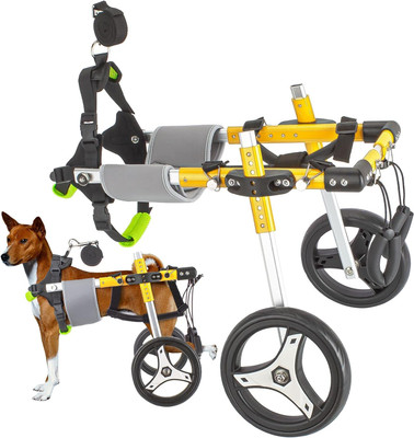 ویلچر مهار حرکتی سگ ، قابل تنظیم دو چرخ برای توانبخشی پاهای عقب برند: Anmas Box کد: W 230
