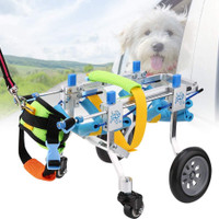 ویلچر سگ ، 4 چرخ قابل تنظیم ویلچر قابل حمل حیوان خانگی  برند: DLTQNA  کد : W 240