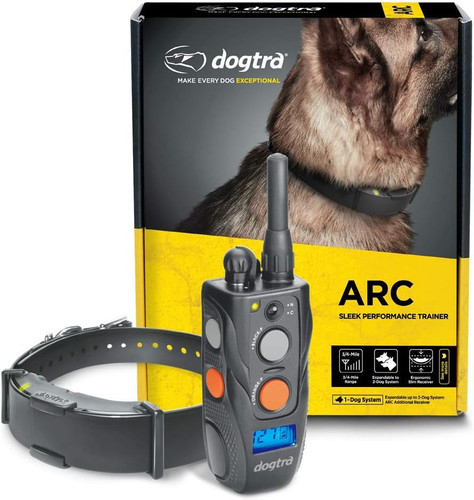 قلاده الکترونیکی آموزش سگ از راه دور ارگونومیک 3/4 مایلی باریک Dogtra ARC با کنترل دقیق 127 سطحی از طریق صفحه نمایش LCD برند: Dogtra  کد :  G 170