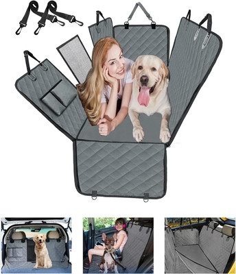 روکش صندلی ماشین سگ ، محافظ صندلی عقب ، ضد آب و ضد خش با پد جداشدنی توری و 2 کیسه ذخیره سازی، در برابر خاک خز   برند: AzzmaAii  کد : SM  622