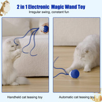 اسباب بازی تعاملی الکترونیکی برای گربه ( 2 در 1 ) اسباب بازی ورزشی قابل شارژ گربه برند : Petcronies کد : AB 840