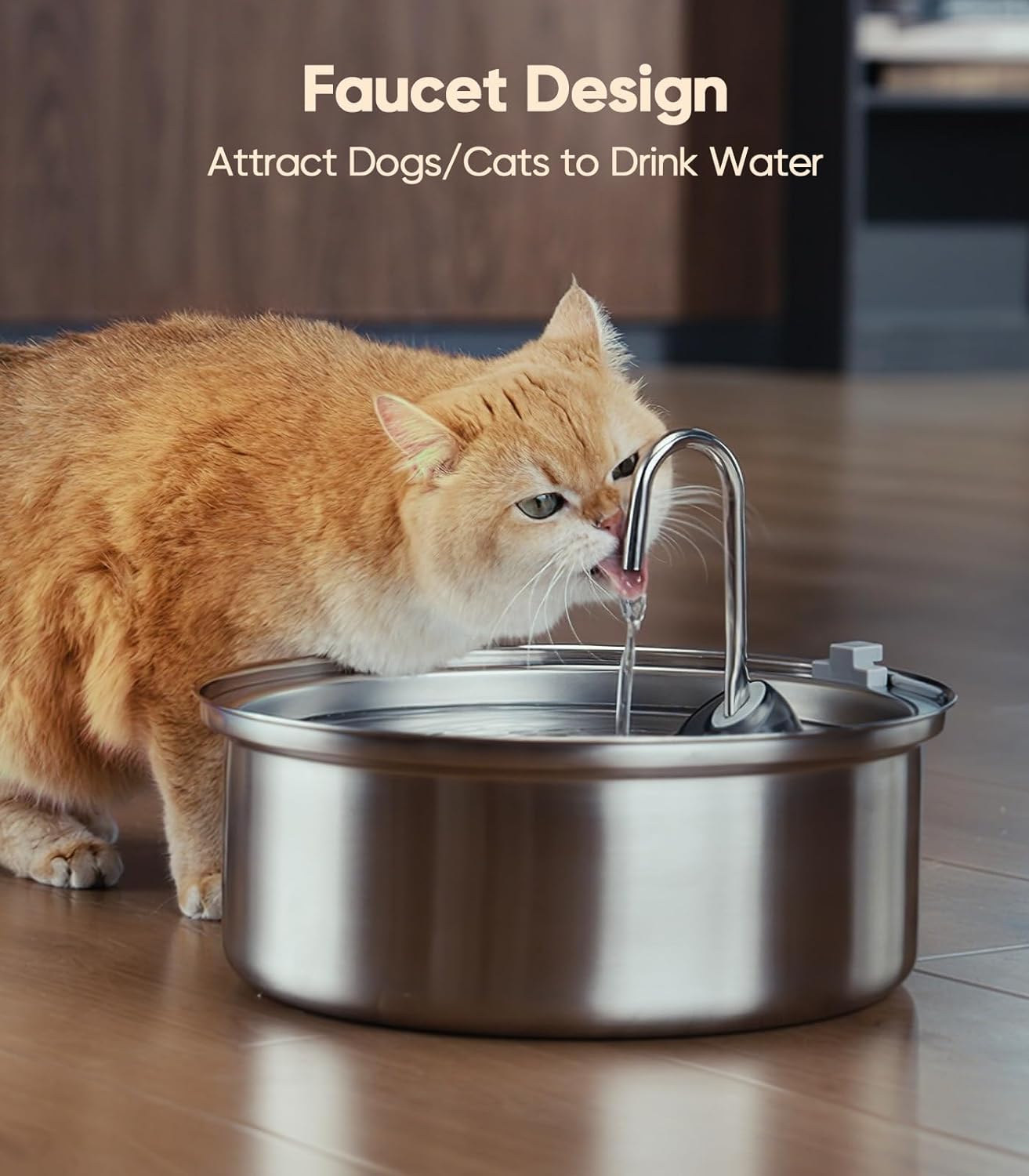آبخوری خودکار گربه ، آبنمای استیل 7 لیتری ، با فیلتر سه گانه و پمپ ایمن هوشمند برند: oneisall کد : F 143