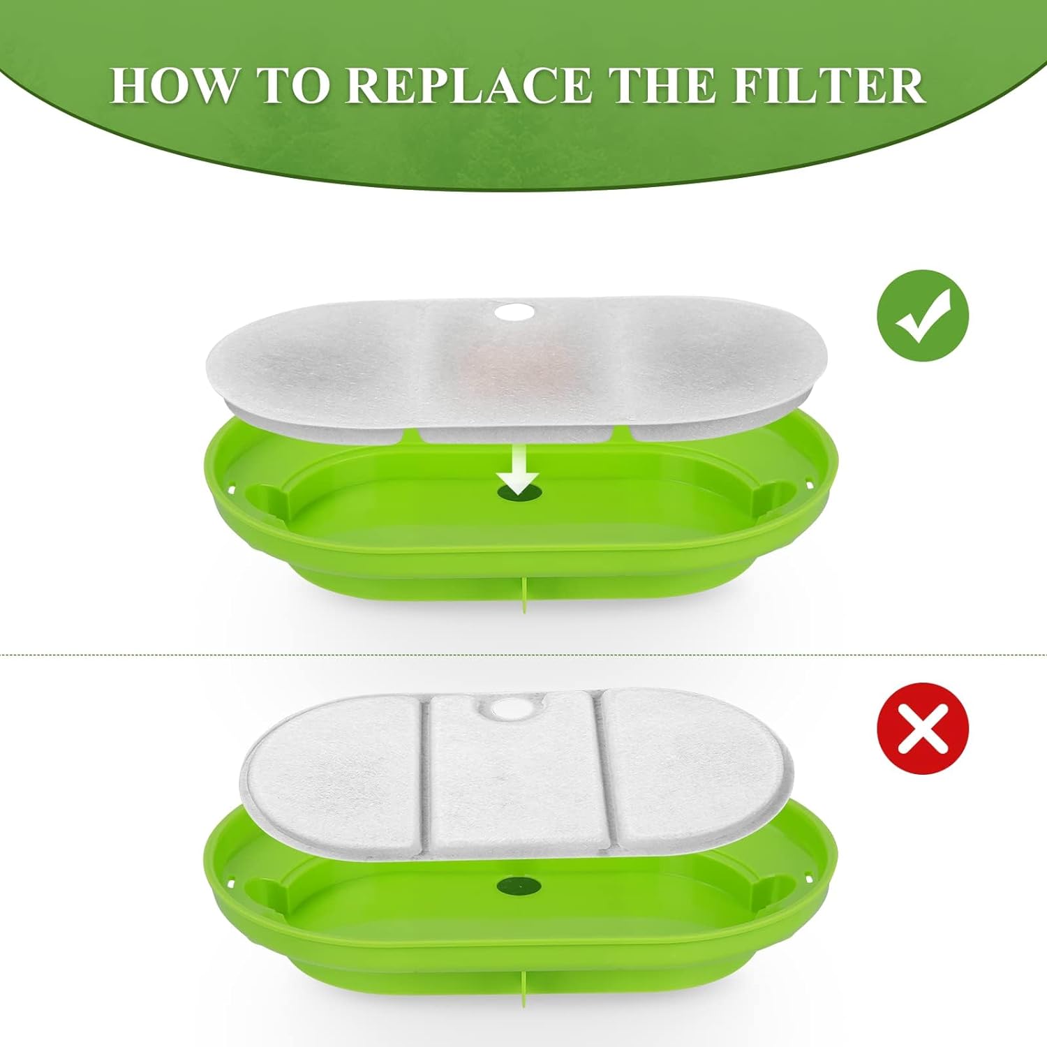 فیلترهای فواره آب گربه، فیلتر جایگزین آبنمای حیوانات خانگی برند: NALACAL  کد : FA 212