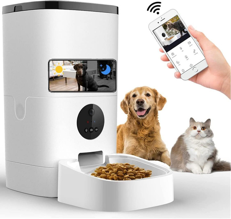 تغذیه کننده خودکار حیوانات خانگی 4 لیتری ، دوربین 1080P، کنترل برنامه، ضبط صدا برند: Generic کد : F 145