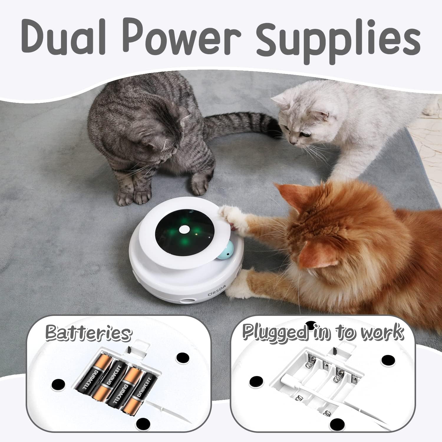 اسباب‌بازی موش گربه الکترونیکی  ، اسباب‌بازی‌های تعاملی   2 در 1  برند: T 60 Homreaim  کد : AB 850