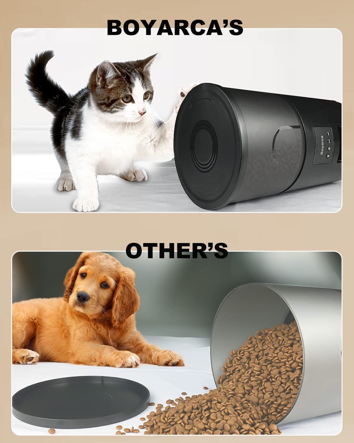 تغذیه گربه خودکار با برنامه ، وای فای ،  3 لیتری ، قابل برنامه ریزی، تماس صوتی، 1-12 وعده غذایی در روز ، برند :  Boyarca  کد : F 148