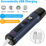 دارای یک کابل USB برای شارژ است که پس از شارژ 3 ساعته می تواند 2 ساعت دوام بیاورد