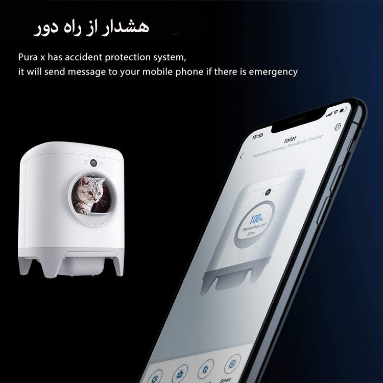 کنترل از راه دور و نظارت بر داده های کار حیوان خانگی را کنترل می کند.