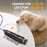 باتری لیتیومی 2000 میلی آمپری داخلی، دستگاه ضد پارس ملایم حیوان خانگی را تا 6 ماه زمان آماده به کار دارد.