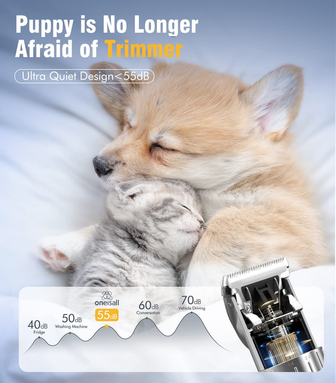 ماشین اصلاح حیوانات خانگی از موتور بسیار قوی و ارتقا یافته ای تشکیل شده که سرعت بالا و لرزش کمتری دارد،