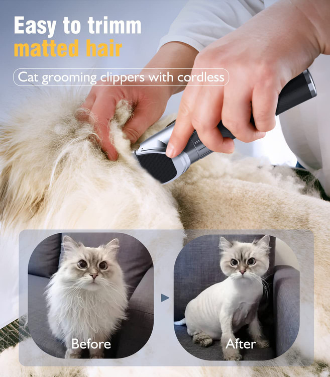 هنگام کوتاه کردن موهای بلند روی پوست حیوان خانگی باعث درد و یا تحریک نمیشود و با دو تیغه نواحی باریک را به خوبی اصلاح می کند.