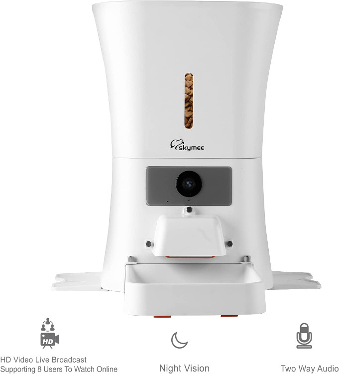 غذاخوری هوشمند حیوانات خانگی Skymee ، مدل S 110 انتخاب خوبی برای حیوان خانگی تنها در خانه است .