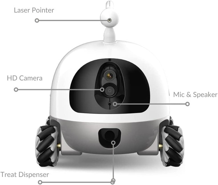 دوربین HD داخلی توتی به شما این امکان را میدهد تا درست در میانه صحنه از حیوان خانگی خود عکس بگیرید.