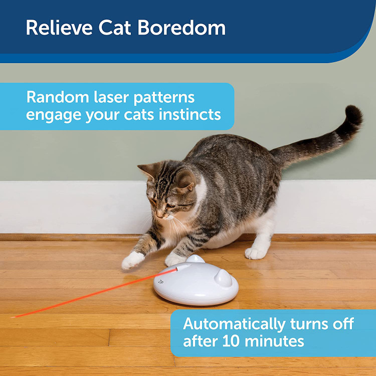 اسباببازی لیزر گربه خودکار PetSafe ، هر زمان بازی را واقعاً منحصر به فرد و سرگرمکننده میکند، با لیزر قرمز متحرک تصادفی هر بارحیوان خانگی شما را مجذوب خود میکند.