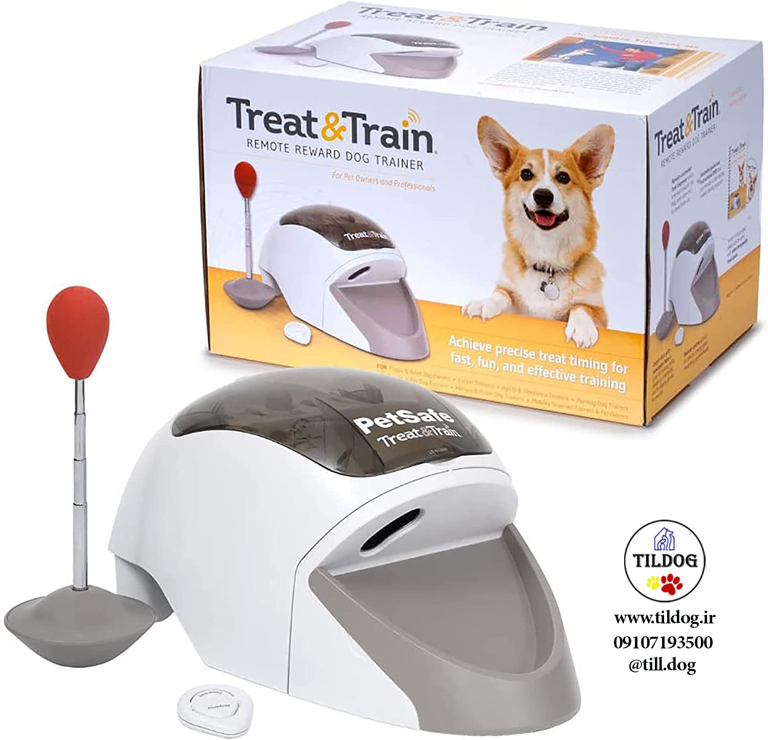 مربی پاداش سگ از راه دور، برند  PetSafe Treat & Train،  کد M910  یک سیستم پاداش کنترل از راه دور