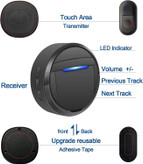 می تواند به عنوان زنگ درب بی سیم برای خانه یا به عنوان صفحه مراقب برای یک بیمار مسن استفاده شود. زنگ درب بی سیم توسط FCC و RoHS تایید شده است.
