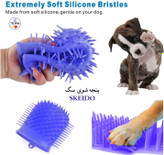 موهای سیلیکونی نرم میتوانند گل، شن، یخ و باکتریهای مضر را بدون ایجاد ناراحتی از پای سگ شما پاک کنند.