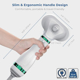 سشوار دستی سگ با قدرت 300 واتی با برس نرم و لطیف استیل ضد زنگ 135 درجه ترکیب می شود تا به طور همزمان حیوان خانگی شما را نظافت کند و آنها را نرم و مرتب می کند و زمان تعامل با حیوان خانگی شما را افزایش می دهد. .