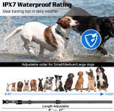 قلاده نایلونی قابل تنظیم مناسب سگهایی با سایز گردن 6 تا 27 اینچ ( 15 تا 67 سانتیمتر) است