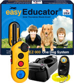 قلاده الکترونیکی سگ برند asy-Educator  کد G900  یک قلاده استاتیک، لرزان و تحریک صدا با کیت آموزشی کلیکر آموزش سگ