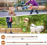 تا 150 پوند( 68 کیلوگرم )قدرت کششی برای سگ های بزرگ را تحمل می کند و برای سگ ها فراهم می کند. صاحبان با یک نمونه آموزش یا بند پیاده روی که روی دست سگ بسیار راحت است.