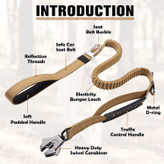 بند چند منظوره سگ بزرگ K9: ساخته شده از نایلون با استحکام بالا با دوخت جدید، این بند سنگین برای سهولت و دوام تقریباً 2 برابر قوی تر از بند های استاندارد است.