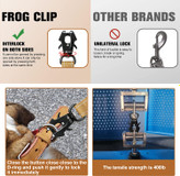 گیره قورباغه کوچک LIIIIIIKES: سگک بند سگ قفل دار و سریع با قابلیت چرخش قابل انعطاف، مجهز به چرخش 360 درجه در همه جهات برای جلوگیری از گره خوردن زنجیر و عدم لیز خوردن یا شل شدن هنگام کشیدن