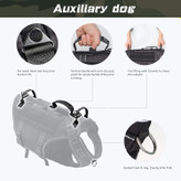 دسته بالدار طولی برای سگ بلند کردن با یک دست مناسب است تا در طول پیاده روی ماجراجویی، آموزش، ماموریت در فضای باز از موانع عبور کند.